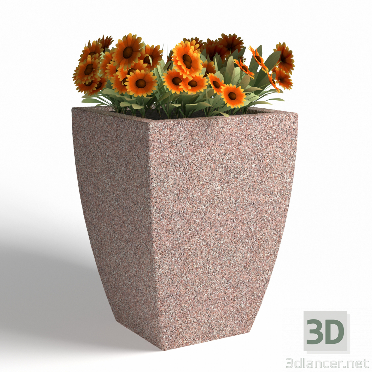3d Flowerpot B8 model buy - render