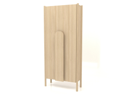 Garderobe mit langen Griffen B 01 (800x300x1800, Holz weiß)
