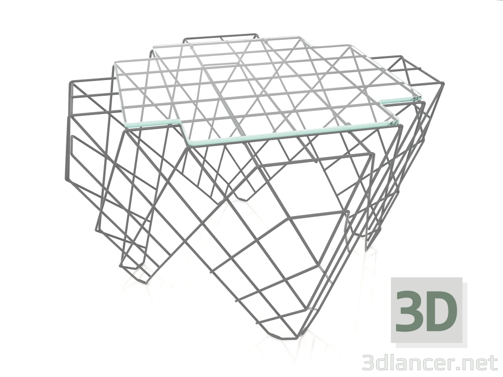 modello 3D Tavolino basso (Antracite) - anteprima