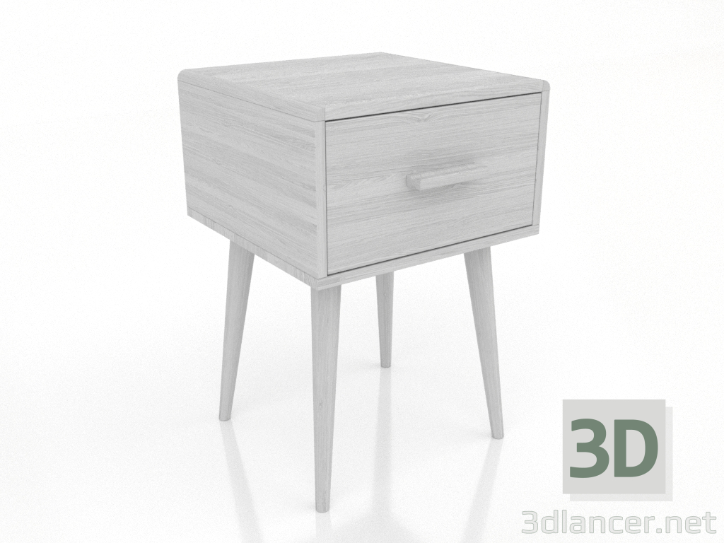 modello 3D Comodino (bianco RAL 9010) - anteprima modello 3D Comodino (bianco RAL 9010) - anteprima
