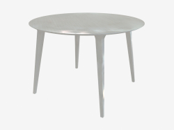 Table de repas ronde (frêne teinté blanc D110)