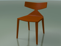 Stuhl 3700 (4 Holzbeine, Orange)