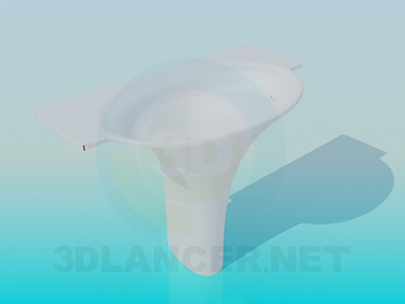 3D Modell Waschbecken mit einem Regal - Vorschau