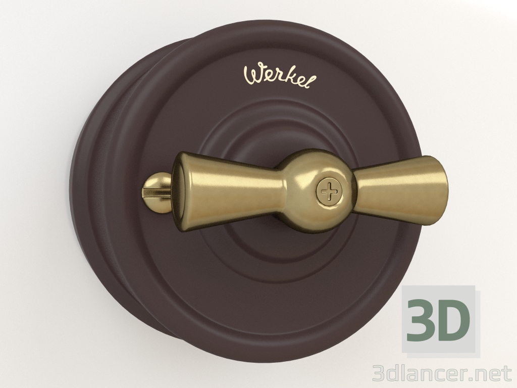 3D modeli Anahtar-anahtar tek çete (kahverengi) - önizleme