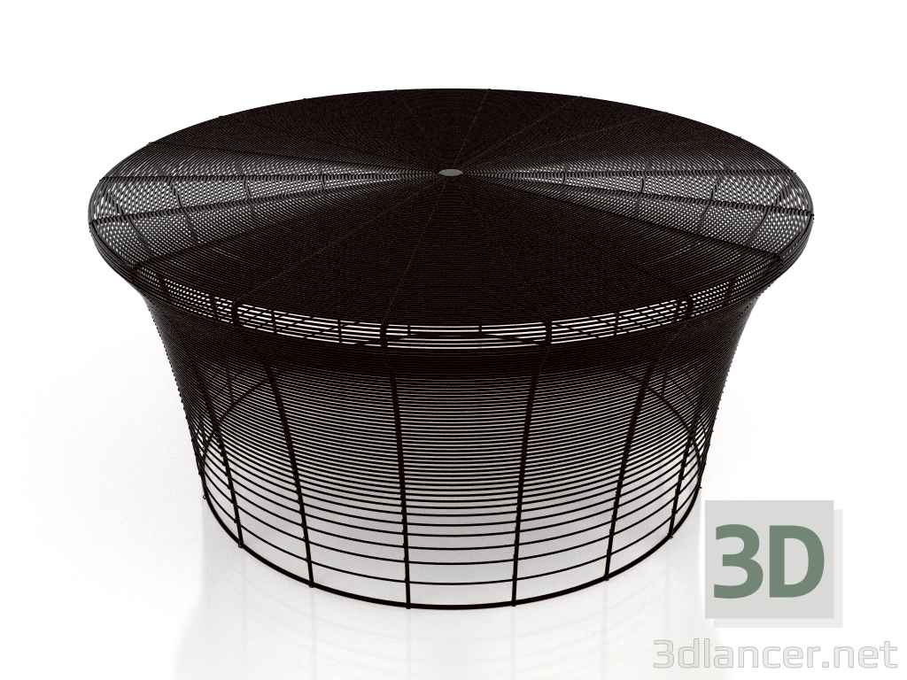 3d model Low coffee table (Black) - preview