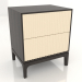 modello 3D Comodino FARGO 2 cassetti con frontali fresati (vaniglia, rovere wengé, opzione 1) - anteprima