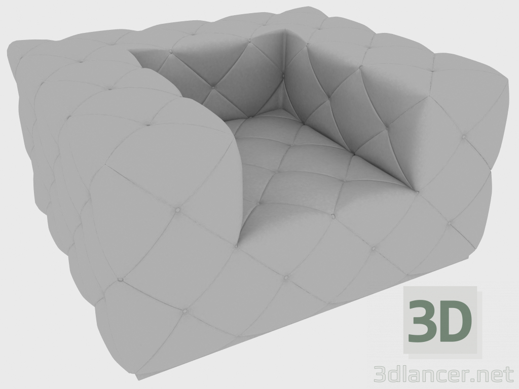 3D modeli Koltuk ARMCHAIR ZORUNLUdur (130x120xH65) - önizleme
