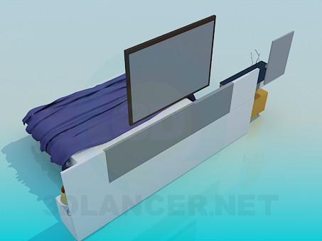modelo 3D Cama de matrimonio - escuchar modelo 3D Cama de matrimonio - escuchar