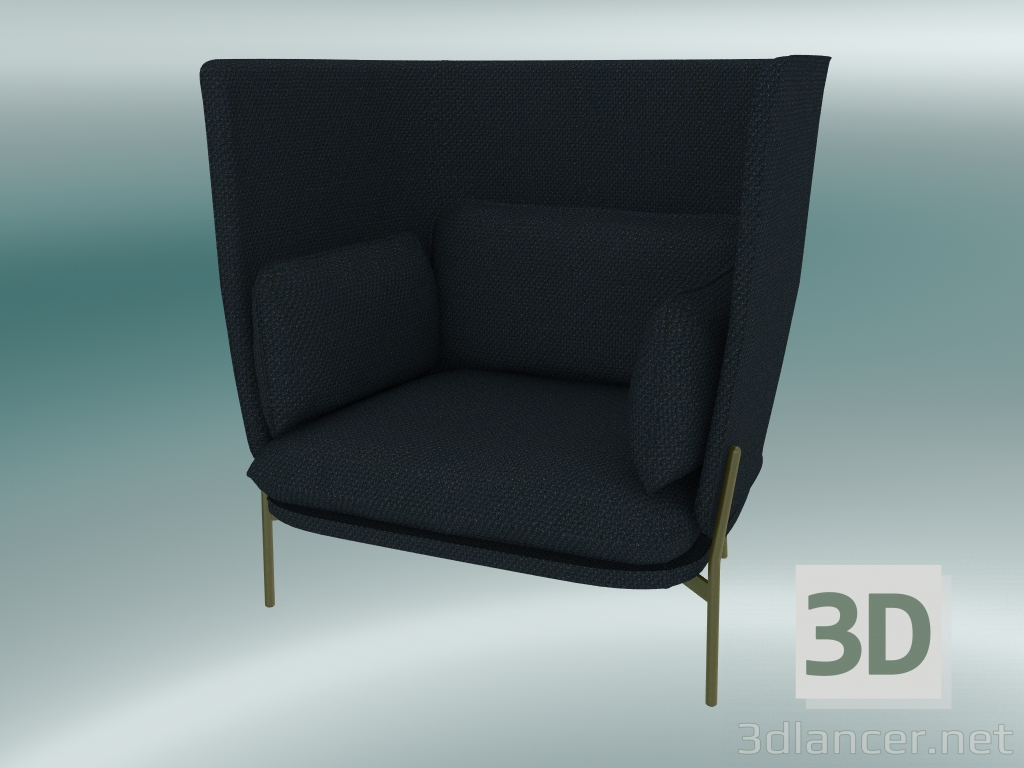 3D Modell Sessel Cloud (LN5, 90 x 111 H 120 cm, bronzierte Beine, Sunniva 2 192) - Vorschau