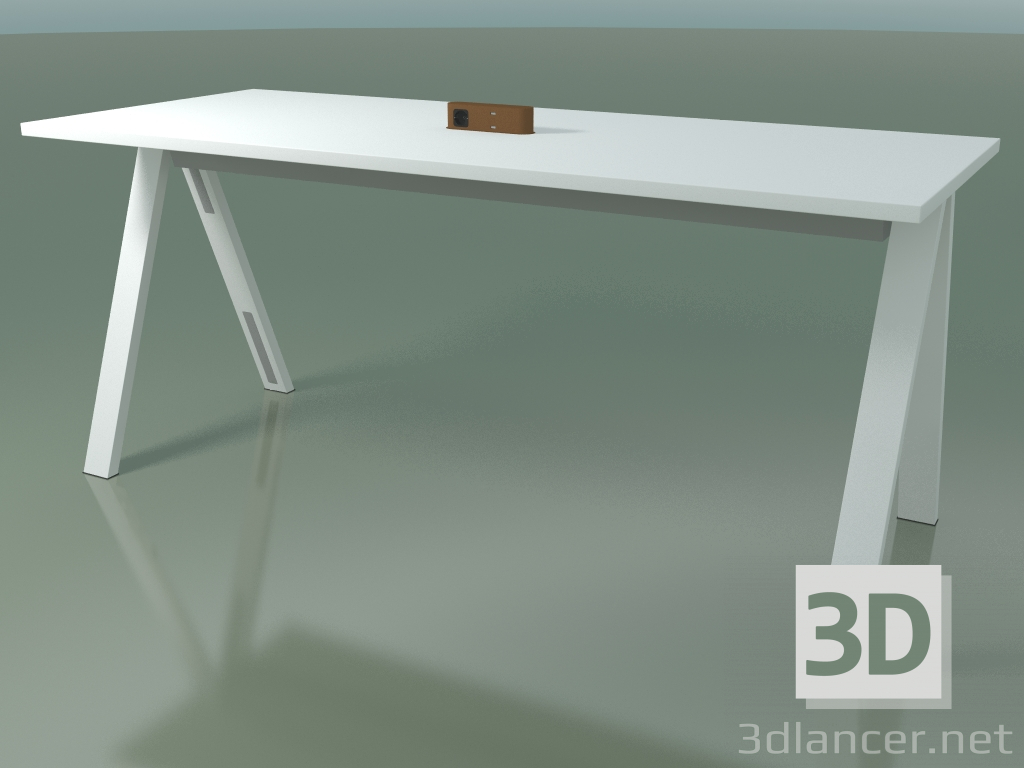 modello 3D Tavolo con piano da ufficio 5022 (H 105 - 240 x 98 cm, F01, composizione 2) - anteprima