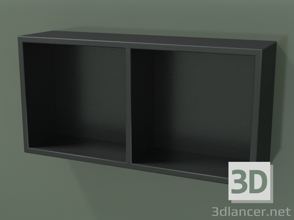 modello 3D Scatola aperta (90U30002, Deep Nocturne C38, L 48, P 12, H 24 cm) - anteprima