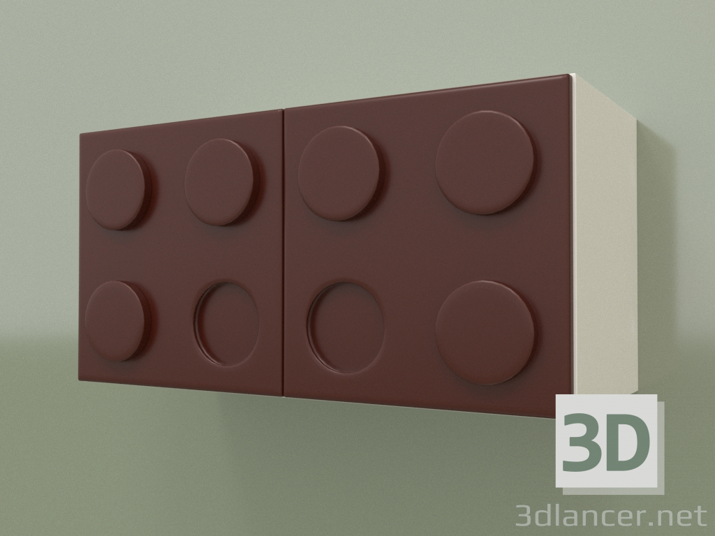 3d model Children's horizontal wall shelf (Arabika) - preview