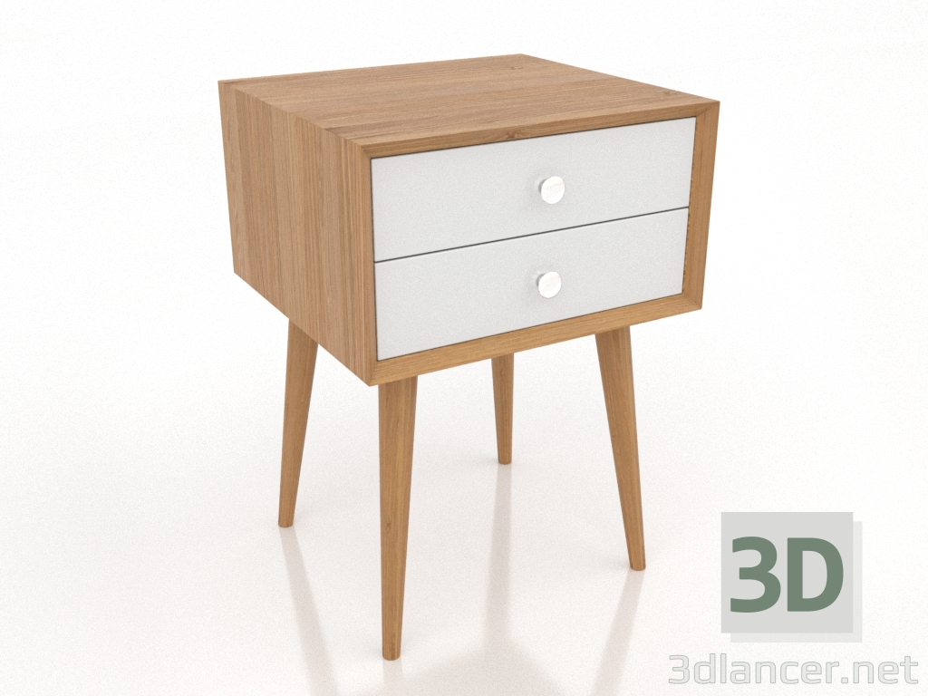 Modelo 3d Mesa de cabeceira (carvalho natural) - preview Modelo 3d Mesa de cabeceira (carvalho natural) - preview