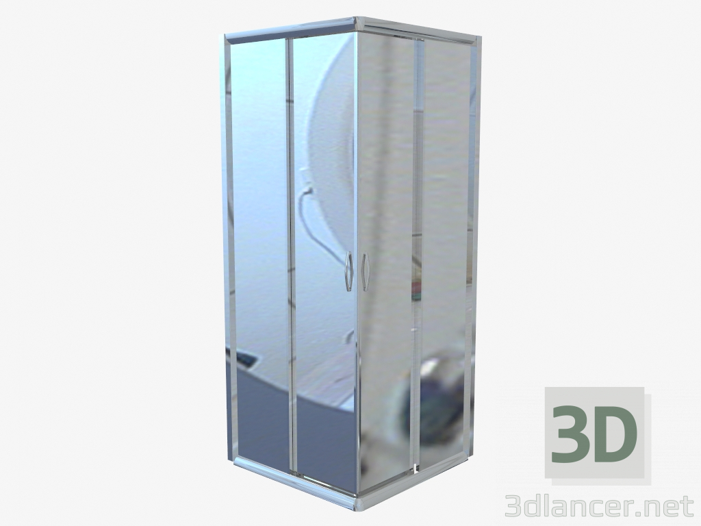 modello 3D Cabina quadrata 80 cm, vetro opaco Funkia (KYC 642K) - anteprima