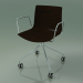 3d model Chair 0284 (4 castors, with armrests, without upholstery, wenge) - preview