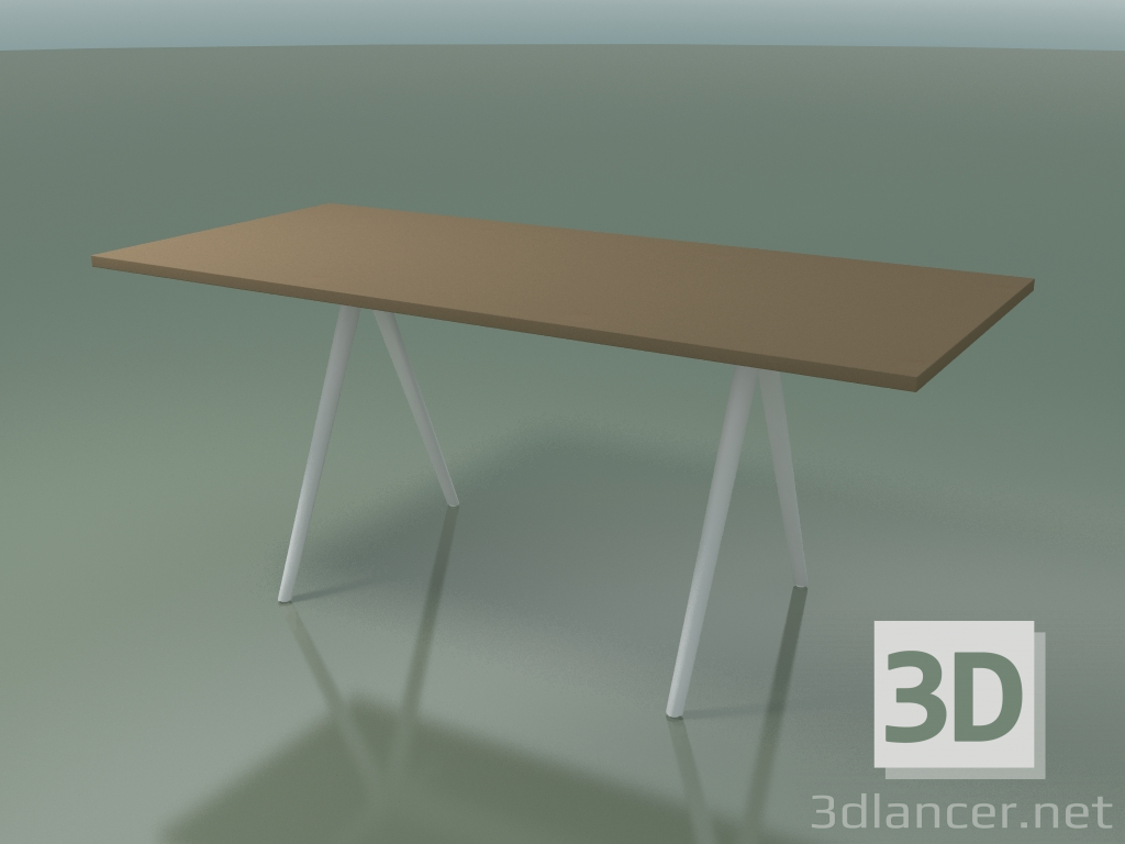 modello 3D Tavolo rettangolare 5410 (H 74 - 79x179 cm, laminato Fenix F05, V12) - anteprima