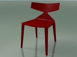 Chair 3700 (4 wooden legs, Red)