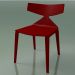 3d model Chair 3700 (4 wooden legs, Red) - preview