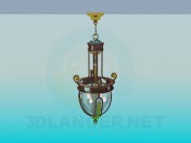 Lámpara Chandelier con cúpula de cristal