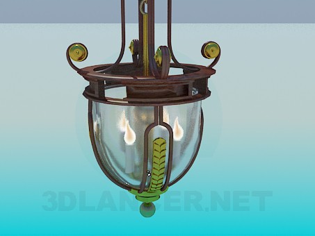 3d model Chandelier with glass dome - preview 3d model Chandelier with glass dome - preview