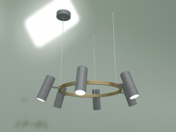 Suspended LED chandelier Spacer 90103-6 (matte gray-gold)