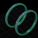 3d rings with cubic zirkonia model buy - render