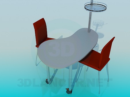 3d модель Стол для кухни – превью 3d модель Стол для кухни – превью