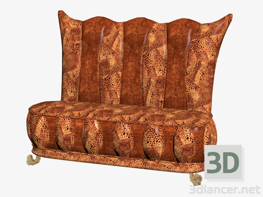 3D Modell Sofa gerade g164 - Vorschau
