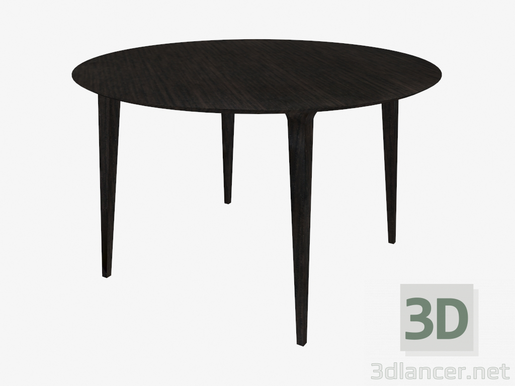 modello 3D Tavolo da pranzo rotondo (frassino tinto grigio D120) - anteprima