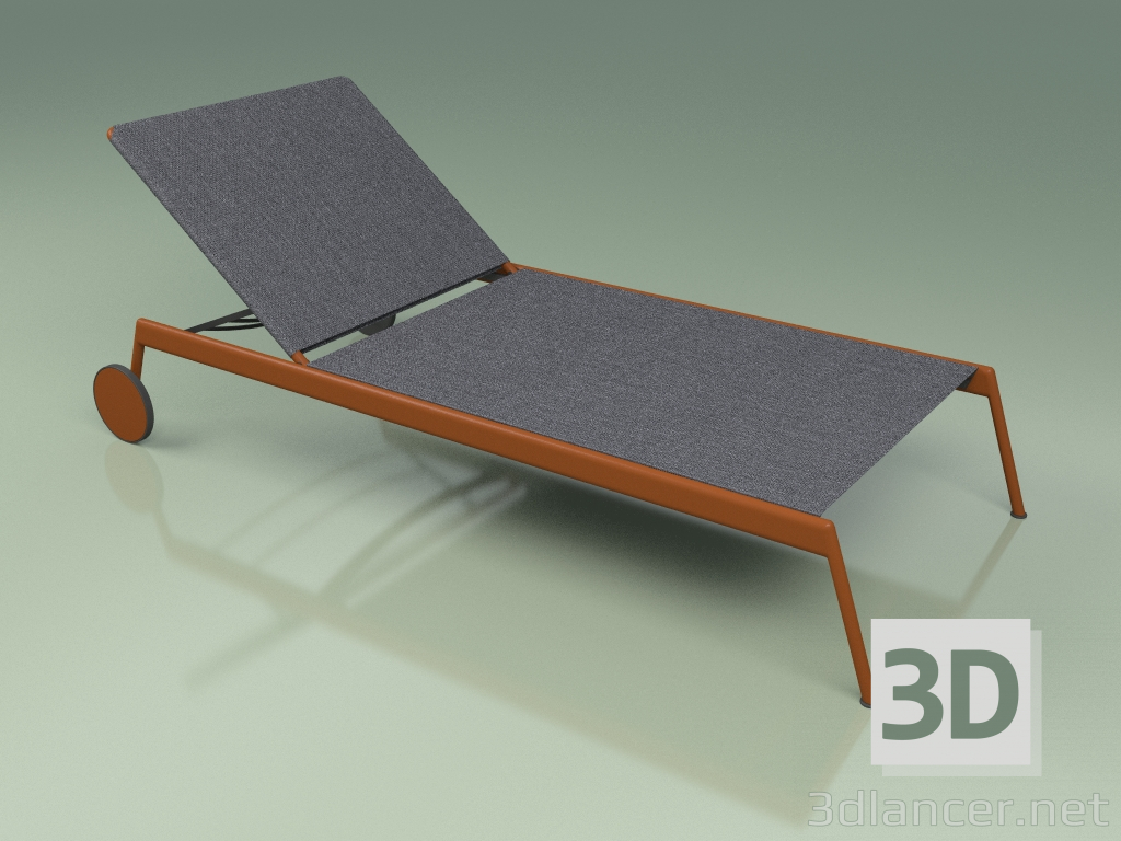 3d model Chaise lounge 007 (Metal Rust, Batyline Gray) - preview
