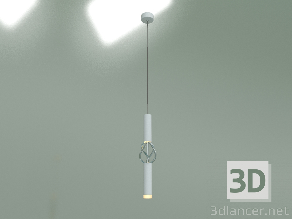 3d модель Подвесной светодиодный светильник Lance 50191-1 LED (белый-хром) – превью