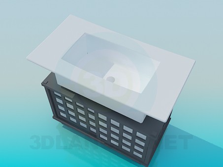 3d модель Стильний умивальник – превью 3d модель Стильний умивальник – превью