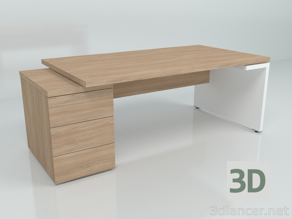 modello 3D Tavolo da lavoro Mito MIT4KD (2019x1000) - anteprima