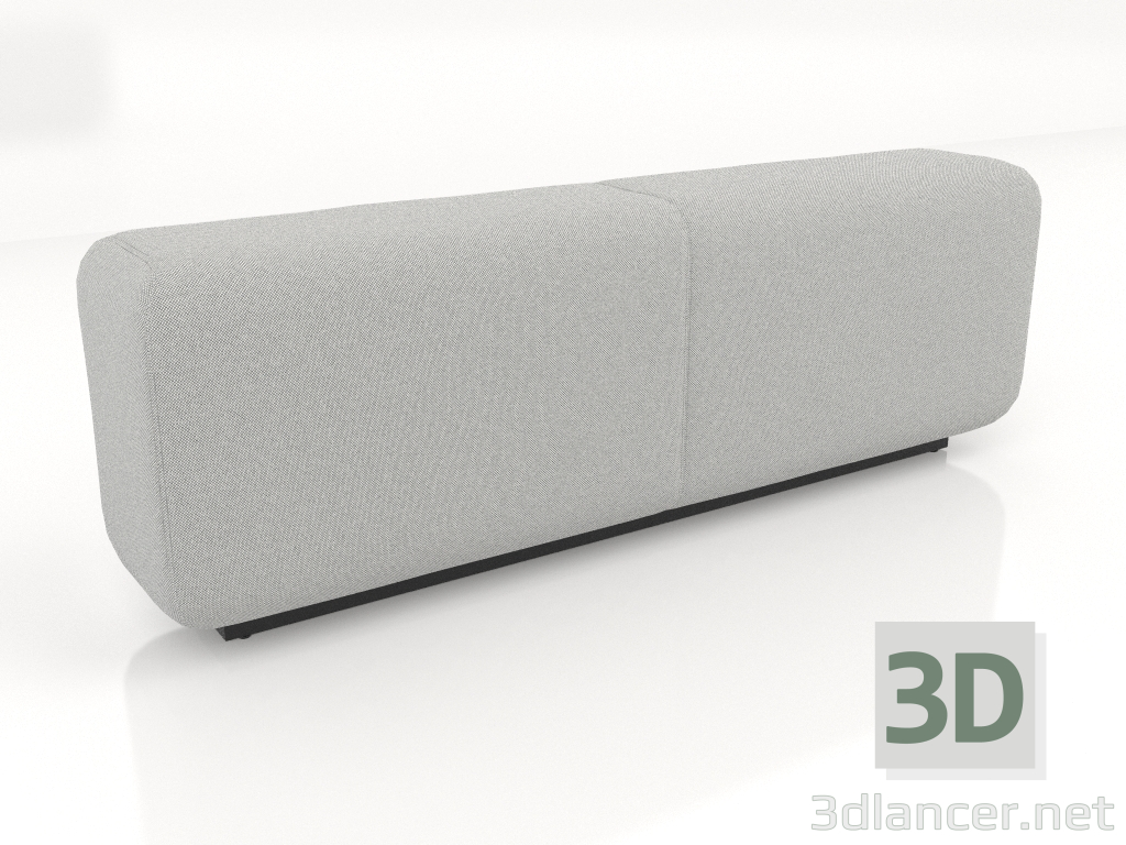 3D Modell Niedriges modulares Sofa Back L - Vorschau