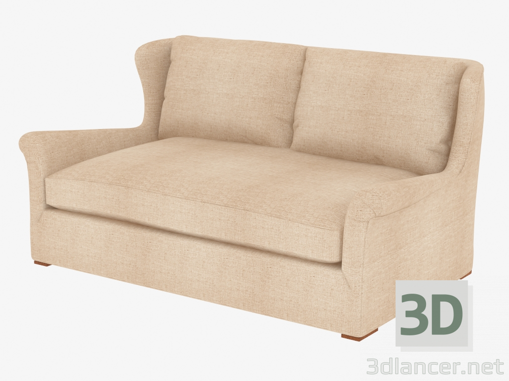 3D Modell Sofa Doppelflügel Zurück - Vorschau