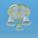 3d model Lámpara Chandelier con dorado - vista previa