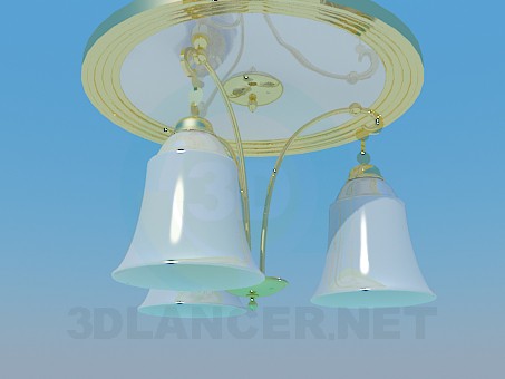 3d model Chandelier with gilding - preview 3d model Chandelier with gilding - preview