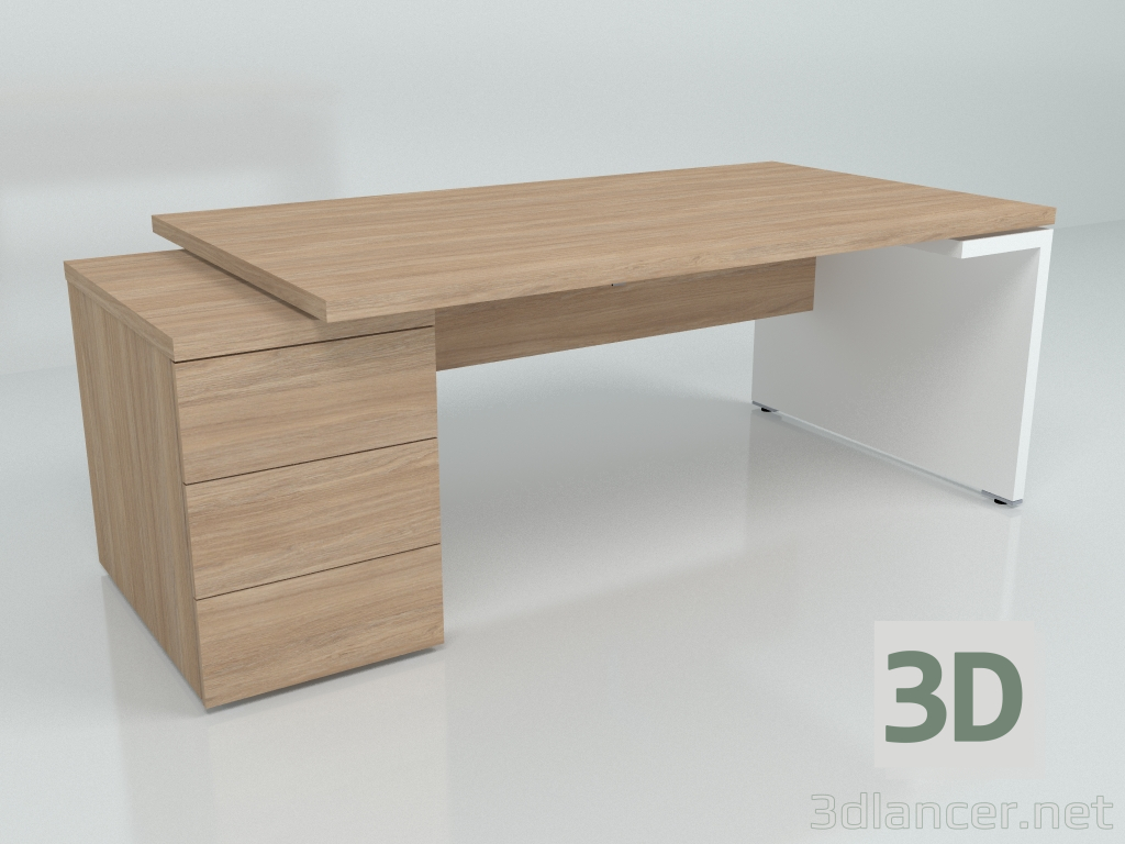 modello 3D Tavolo da lavoro Mito MIT4KDL (2019x1000) - anteprima