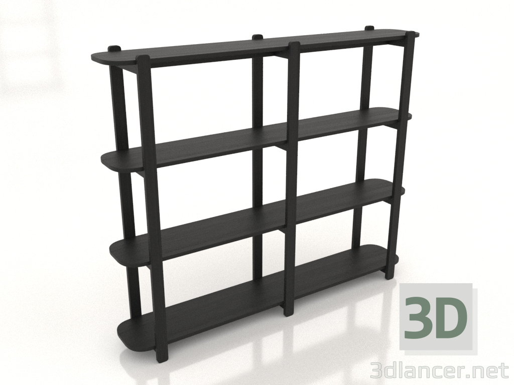 3d model Estantería HIGH 2 de 1600 mm (negro RAL 9005) - vista previa