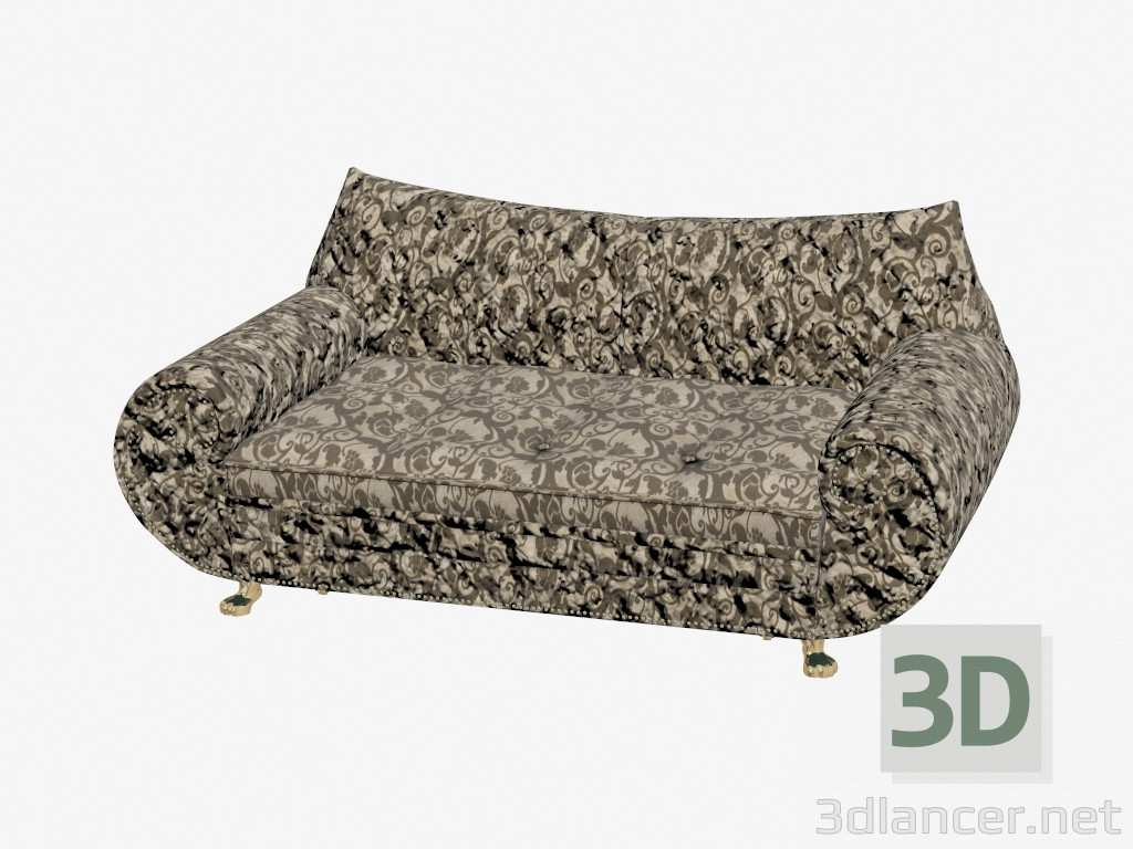 3D Modell Sofa gerade Dreisitzer Q210 Bettsofa - Vorschau