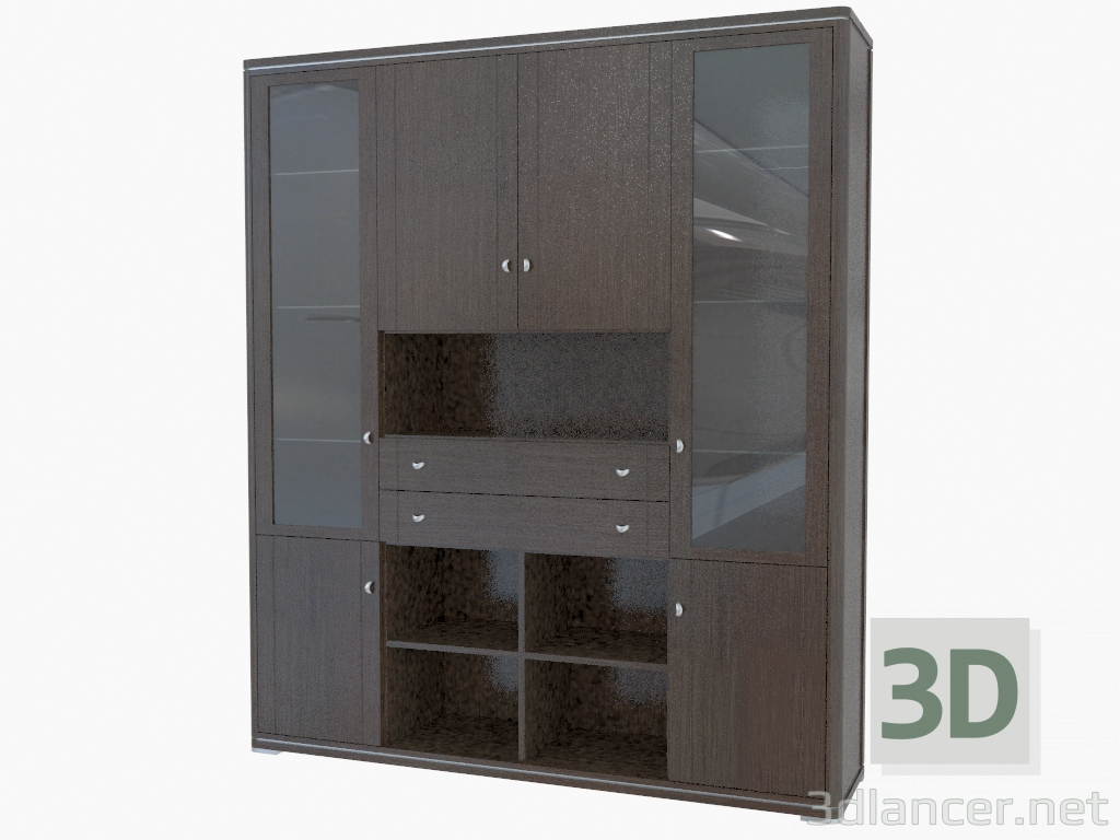 modèle 3D Mur de meubles (465-44) - preview