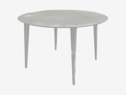Table à manger ronde (frêne teinté blanc D120)