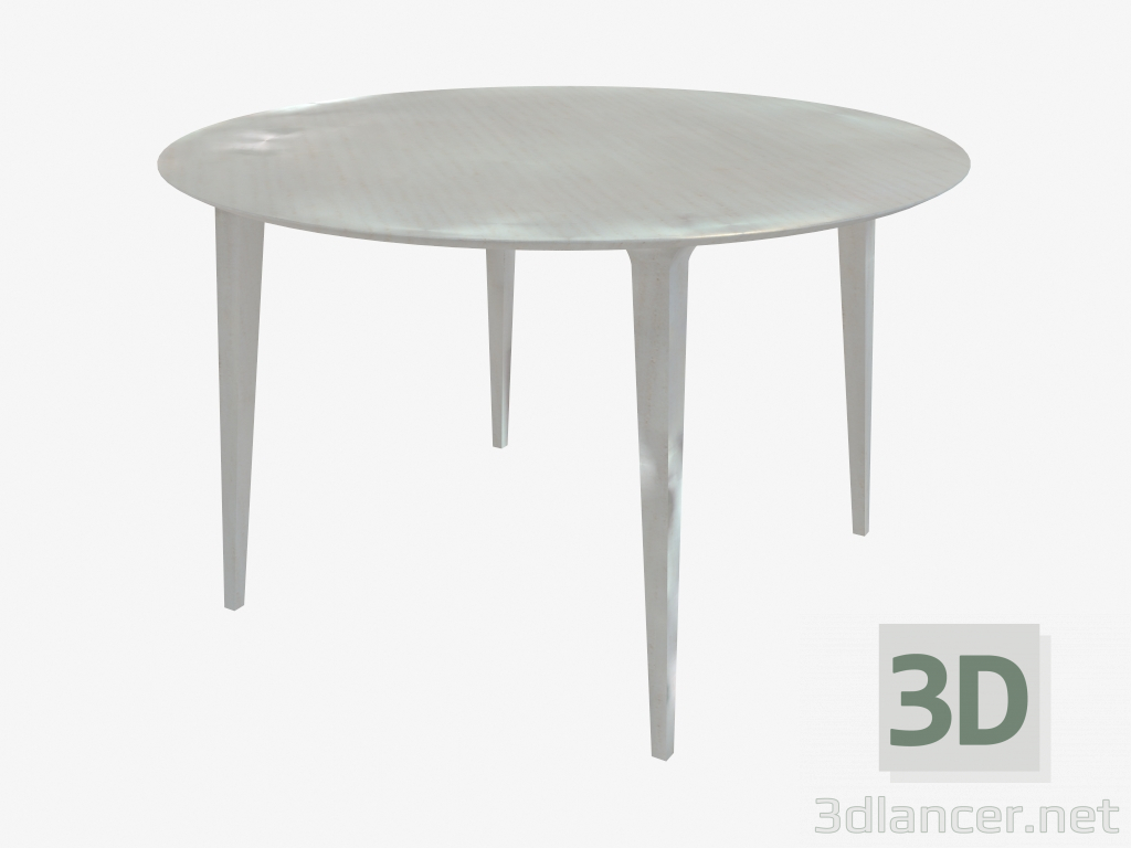 modèle 3D Table à manger ronde (frêne teinté blanc D120) - preview
