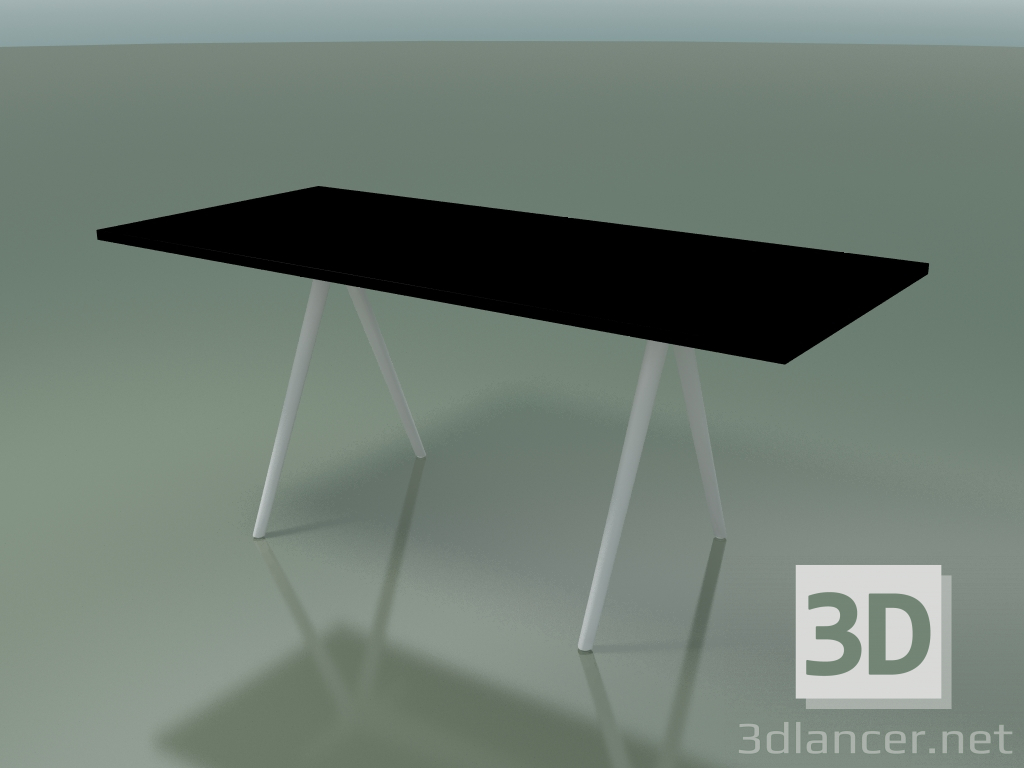 modello 3D Tavolo rettangolare 5410 (H 74 - 79x179 cm, laminato Fenix F02, V12) - anteprima