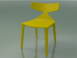 Chaise 3700 (4 pieds en bois, jaune)