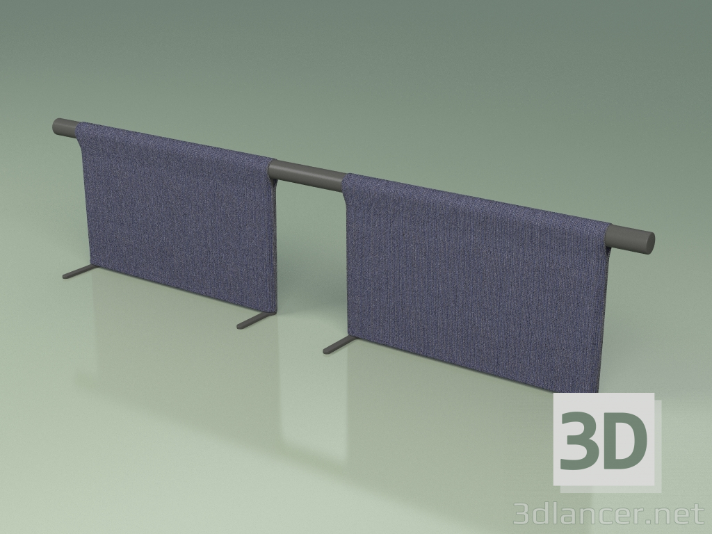 3d model Backrest of sofa module 012 (Metal Smoke) - preview