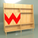 modello 3D Woo Wall (rosso) - anteprima