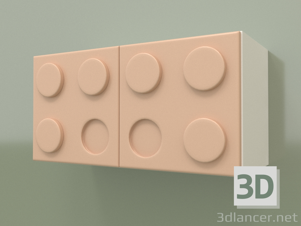 3D Modell Horizontales Kinderwandregal (Ginger) - Vorschau