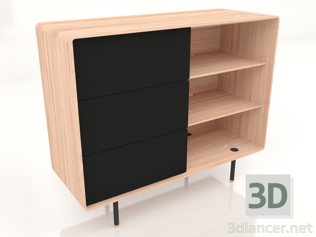 3d model Chest of drawers Fina 118 (Nero) - preview