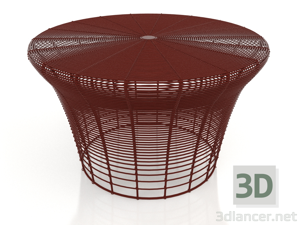 3D modeli Alçak dışkı (Şarap kırmızısı) - önizleme